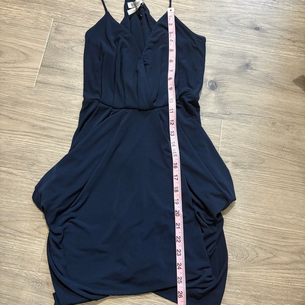 BCBGeneration Navy Blue Mini Dress Pockets Sz S Racerback Adjustable Straps - Picture 6 of 8